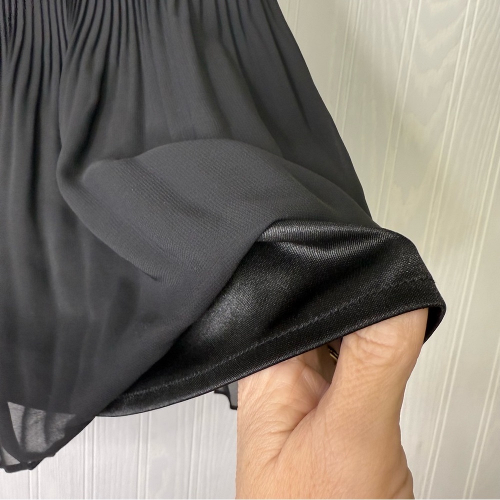 Alfani Woman fully lined black midi skirt with pleated ruffle size 2X - Picture 4 of 6